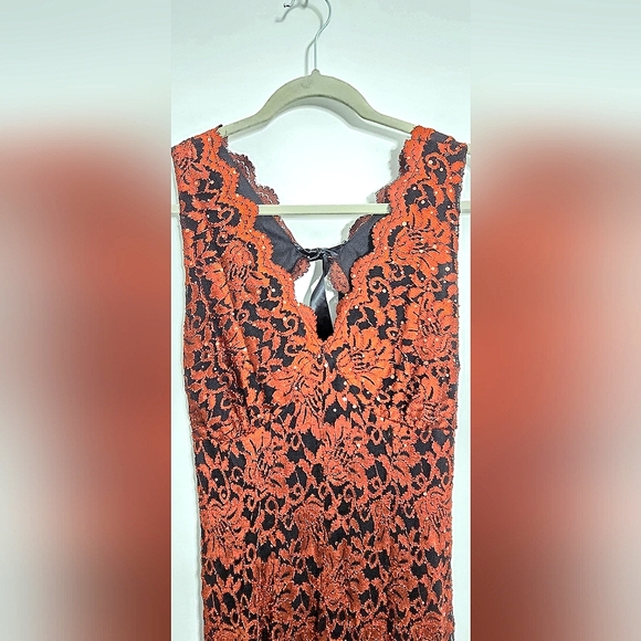 Candalate Copper & Black Formal Dress,  sz M - Picture 2 of 6